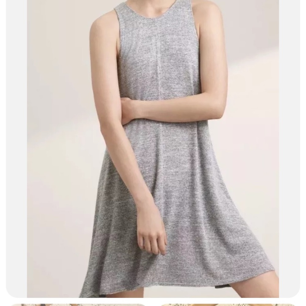 Wilfred Free Rosa Sleeveless Dress Jersey Knit Stretch in Grey, sz XS